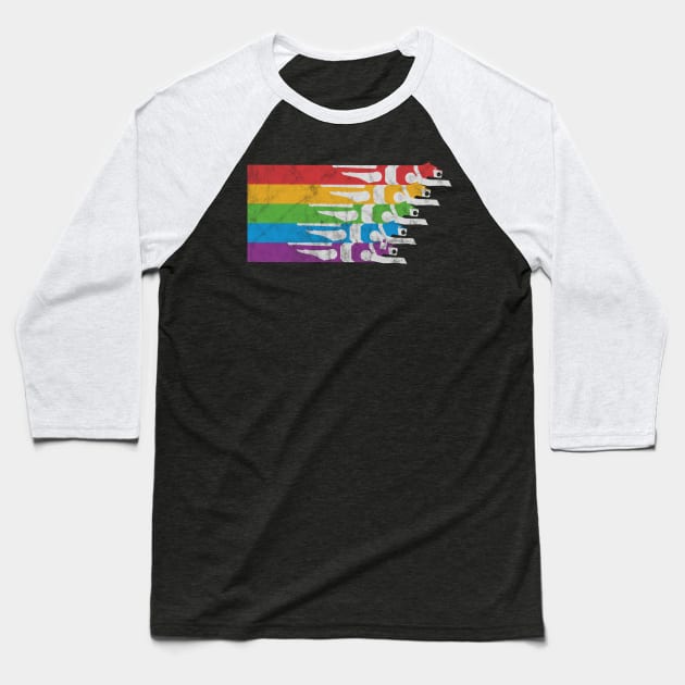 Lions Pride Flag 🦁🏳️‍🌈 Baseball T-Shirt by gabradoodle